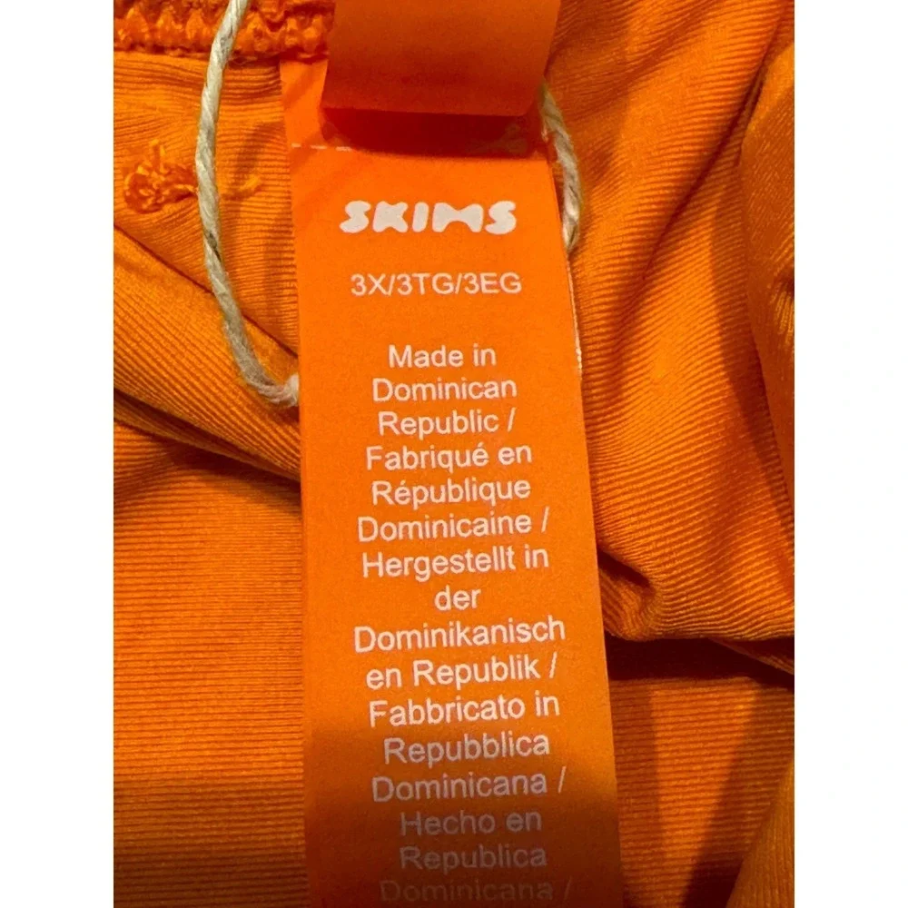 SKIMS Signature Swim High Neck One Piece Tangerine Orange Womens 3X‎